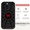 Black Groove Spider Web Phone Case for iPhone 15/16/17