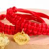 Yousheng Puppy Collar Chinese Style Decorative Bite Resistant Braided Kitten Dogs Festival Decor Collar with Bell for New Year