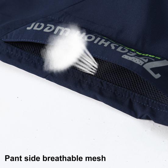 Męskie Spodenki Letnie Jednokolorowe Kieszeń na Zamek Duży Rozmiar Dopasowane Szybkoschnące Spodnie Capri Streetwear