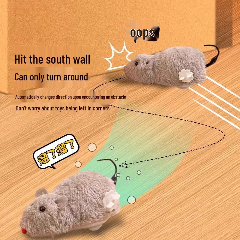 Selbstunterhaltung Elektrischer Maus-Teaser-Stab für Katzen - Interaktives Katzenspielzeug