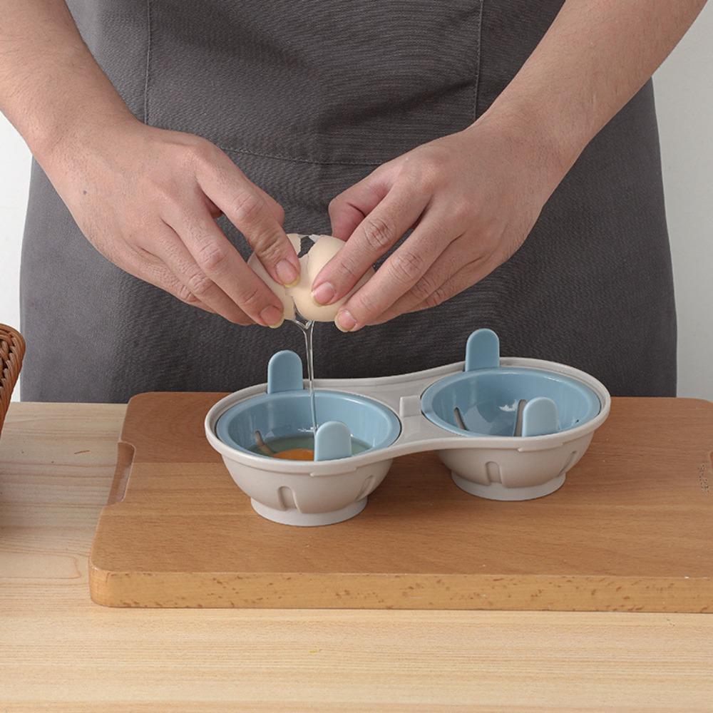 Breakfast Making Cooker Egg Boiler Double Cup Egg Cooker Microwave Egg Poacher  Cook Poached Eggs