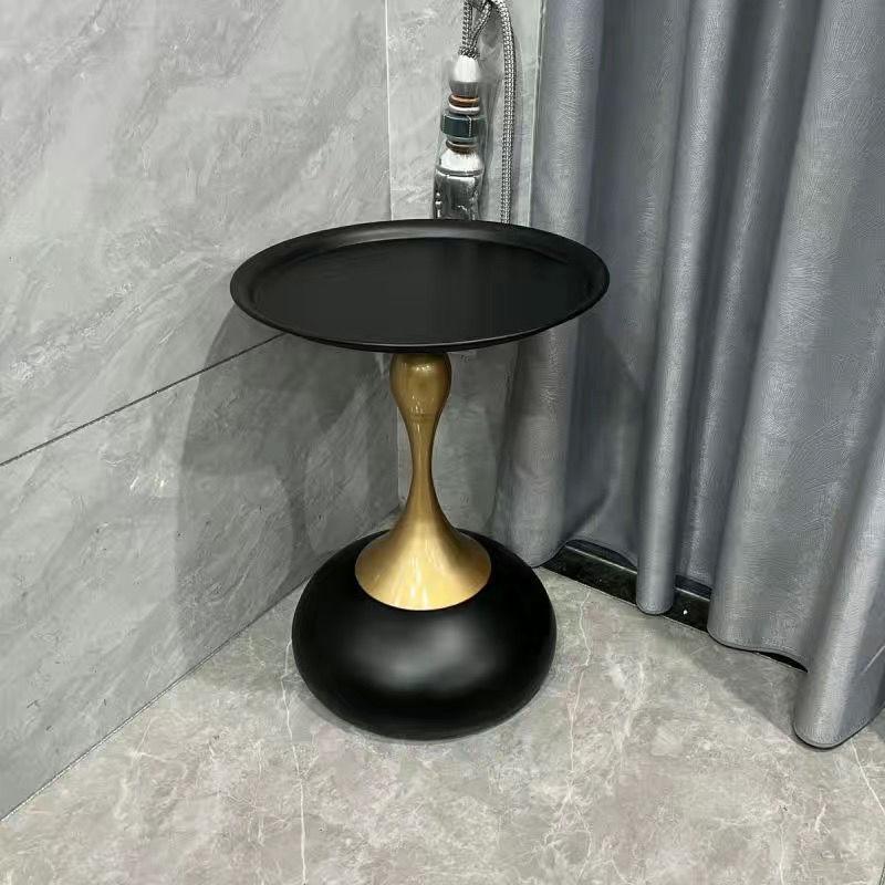 European Wrought Iron Slim Side Table for Living Room or Bedroom