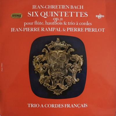 LP Schallplatte JOHANN CHRISTIAN BACH JEANPIERRE Sechs Quintette STE50245 Erato Frankreich Klassik Gebraucht