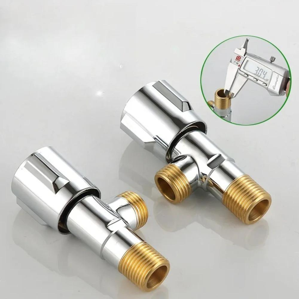 Quick Open Faucet Valve for Bathroom Kitchen Toilet Sink 1/2 Copper Angle Stop Valve Hot and Cold Water Stop Valve High Quality