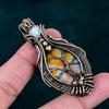 Maligano jasper pendant handmade tree of life jewelry copper wire wrapped pendant gemstone jewelry rainbow moonstone pendant gift for father