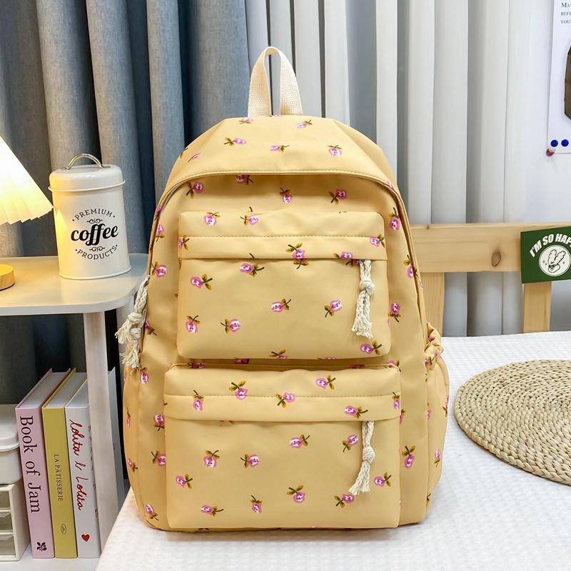 Rucsac cu imprimeu cu puncte pentru femei, ghiozdan mic, floral, pentru studenți. Rucsac ușor de călătorie