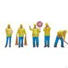 6 Pieces 1/64 Scale Miniature Figures Model Diorama Worker Figure Construction Building Workers,