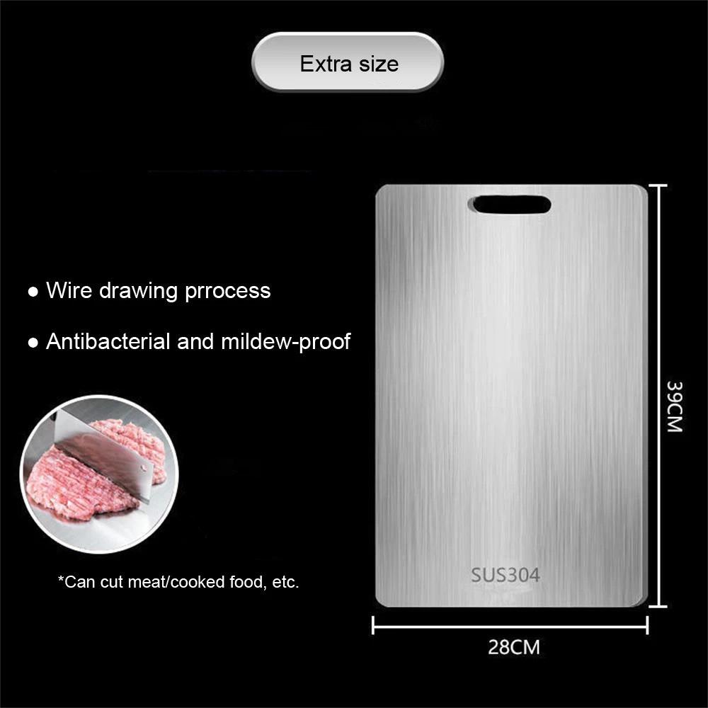 304 Stainless Steel Cutting Board Antibacterial and Mildew-proof Household Cutting Board Kitchen Kneading Dough Board