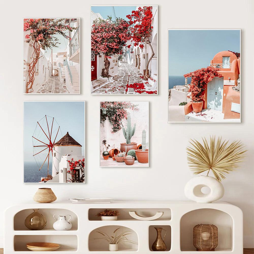 Classic Tourist City Italian Architecture Street Nordic Posters Prints Canvas Painting Wall Art Picture Living Room Home Decor