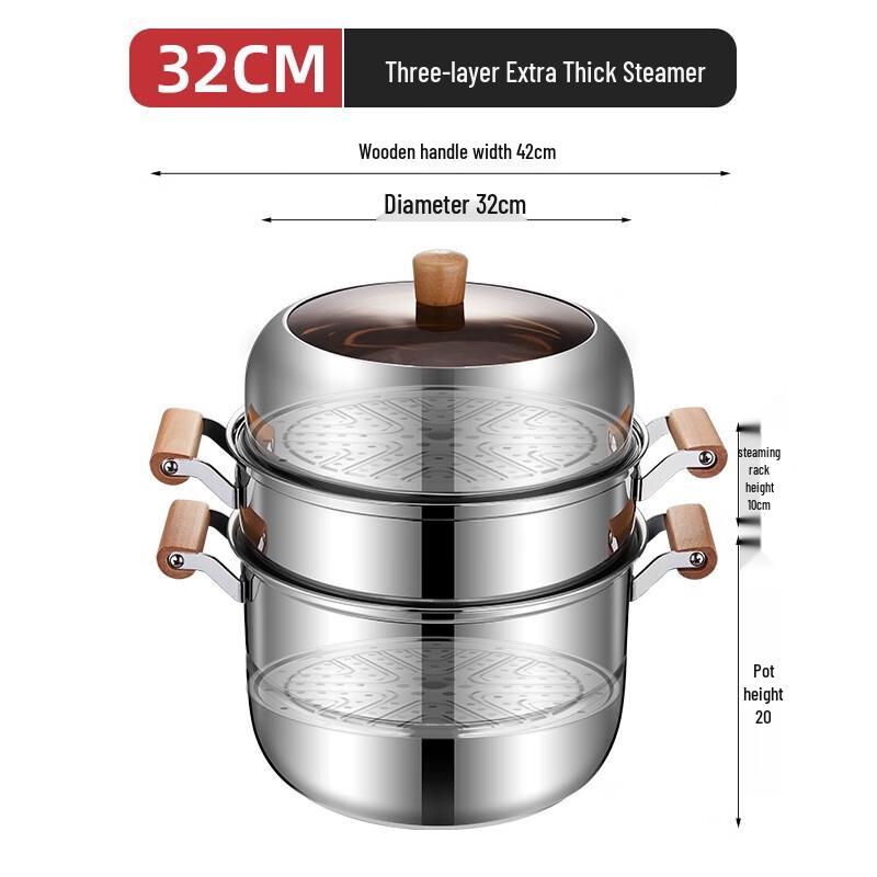 

Lilang Multi-layer Steamer with Wooden Handle