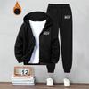 Mens Casual Tracksuit Long Sleeve Hooded Sweatshirt Pants Set Loose Fit