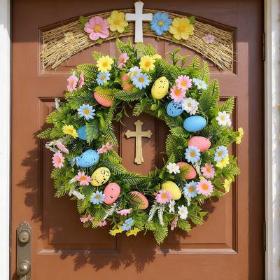 Easter Wreath, Easter Home Decor, Plastic Wreath, Spring Wreath
