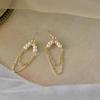 Beautiful Little Fairy Versatile Freshwater Pearl Fringed Earrings Chic and Elegant 14K Bag Gold Stud Earrings Fairy Light Luxury