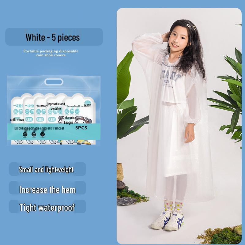 Portable Waterproof Thick Transparent Disposable Shoe Covers - Individually Packed for Outdoor Use