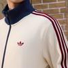 adidas Originals Stand Collar Zipper Striped Knit Jacket Men Jackets KY5769