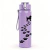 1PC Paw Print Trail Footstep Art Print 750ml Color Plastic Sports Water Bottle Leakproof Flip Straw Lid Suitable for Sports Office Home Use