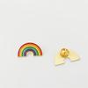 Geometric Arc Colorful Rainbow Stripe Creative Brooch for Women Brooches Pin Badges Alloy Backpack Icons Girls Jewelry Gift