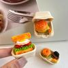 Chick Hamburger Refrigerator Magnet Resin Simulated Food Decorative Fridge Magnet Memo Notes Photo Holder for Home Kitchen Office