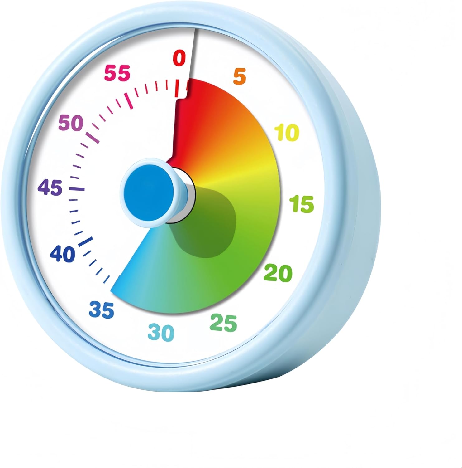 Visual Timer for Kids Adults,60 Minutes Countdown Timer for Classroom, Office, Study, ADHD Tools for Kids Productivity Timer (Blue) синий