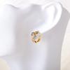 Colorful Zirconia Ear Cuff & Round Stud Earrings for Women
