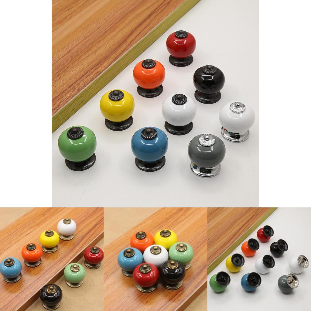 Kitchen Cabinet Pulls With Colorful Zinc Alloy Ceramic Construction For Home Decor And Storage