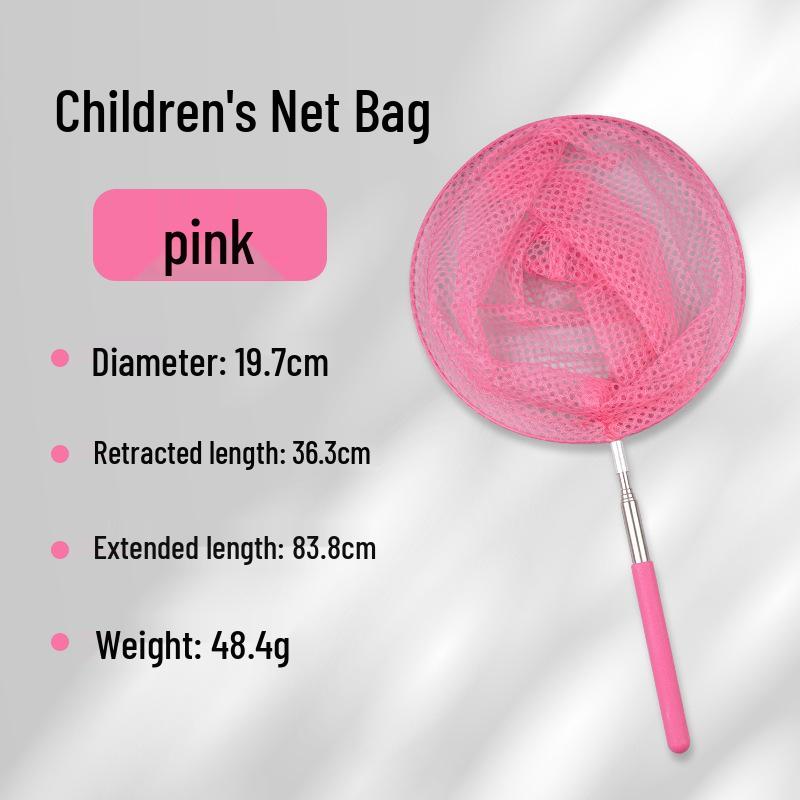 Telescopic Kids' Fishing & Bug Catching Net for Insects, Butterflies, and Dragonflies - Outdoor Fish and Scoop Net