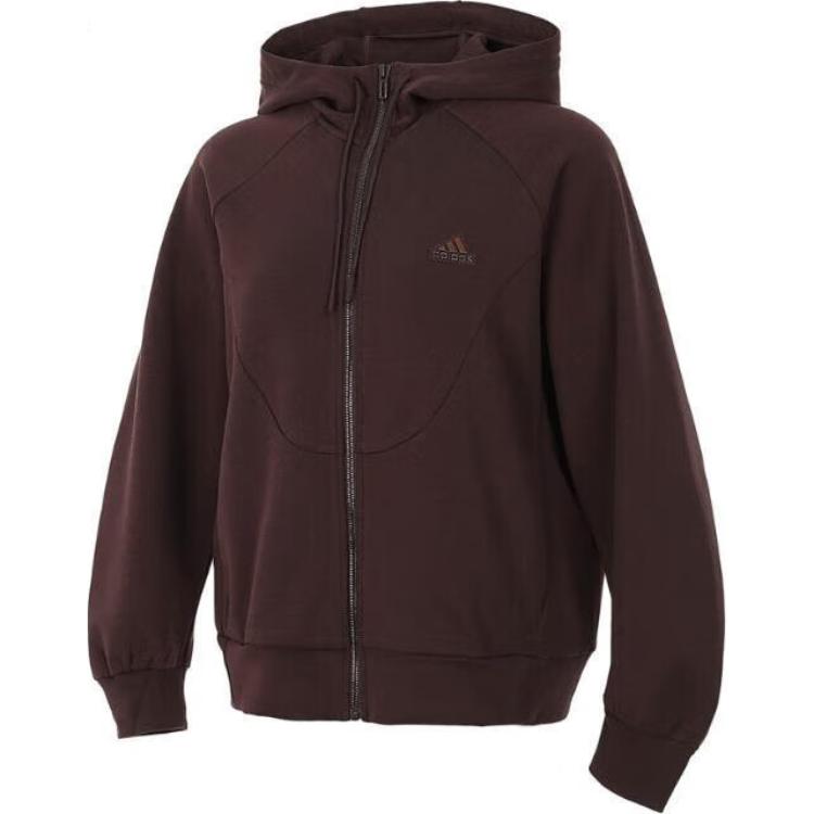 adidas Sportswear Women s Full-Zip Hooded Jacket Burgundy JX6839 M