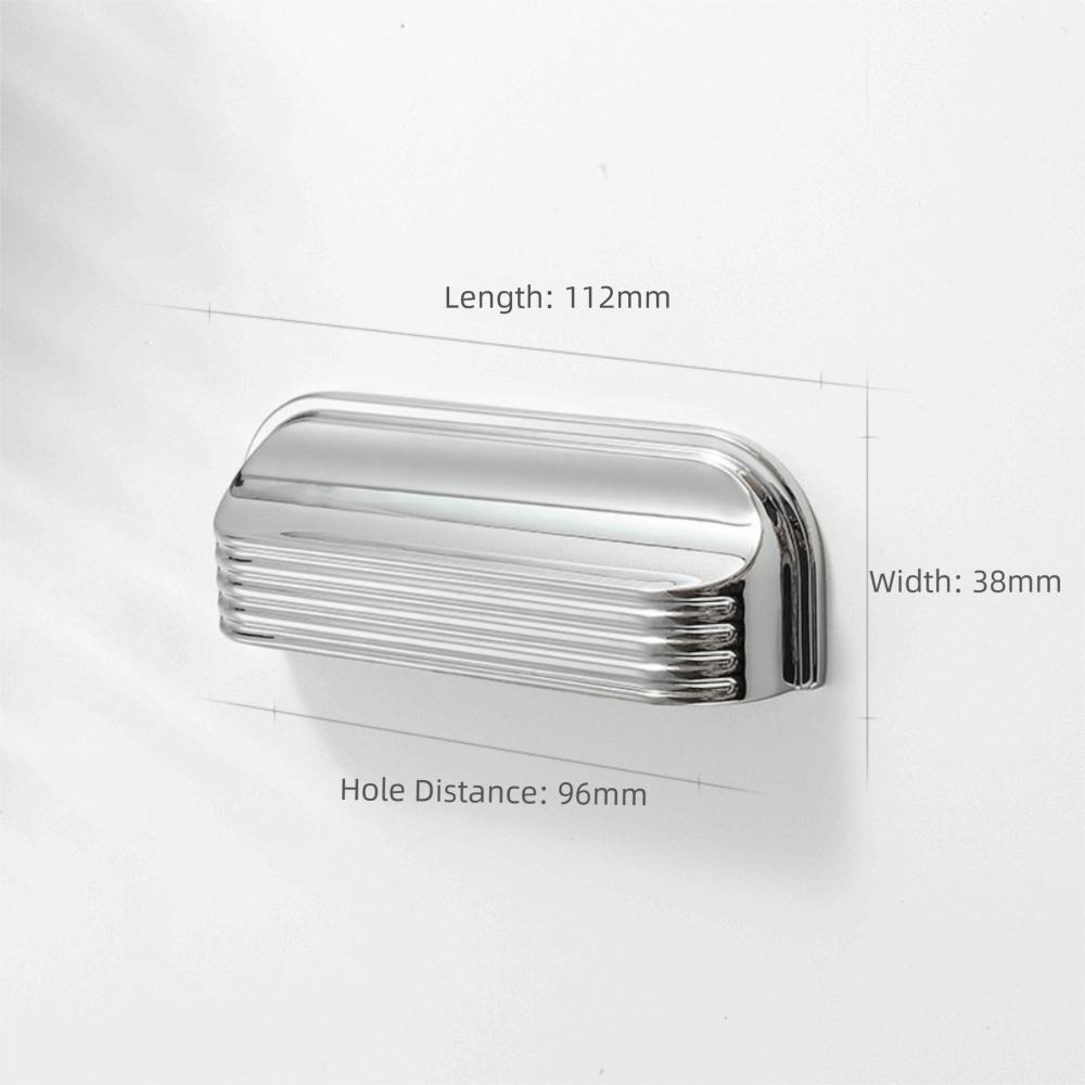 Zinc Alloy Material Drawer Pulls Curved Edges Design Drawer Handles Kitchen Cabinets