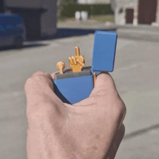 Yousheng Funny Quit Smoke Middle Finger Igniter 3D Printed Fun Mischievous Gift Humorous Igniter Gift for Quitting Christmas Birthday