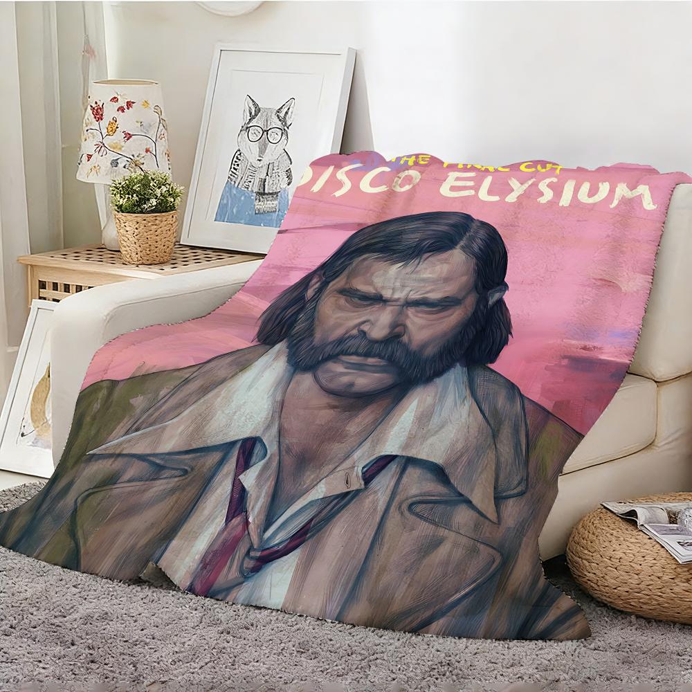 Popular Games Disco Elysium Throw Lightweight 240g Flannel Blanket Soft Skin-friendly for Summer Cooling