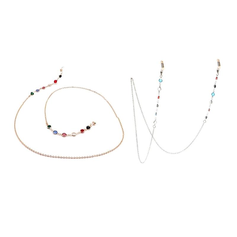 Colorful Beads Eyeglass Chain Fashion Glasses Chain Eyewears Straps Cord for Sports and Daily Activity