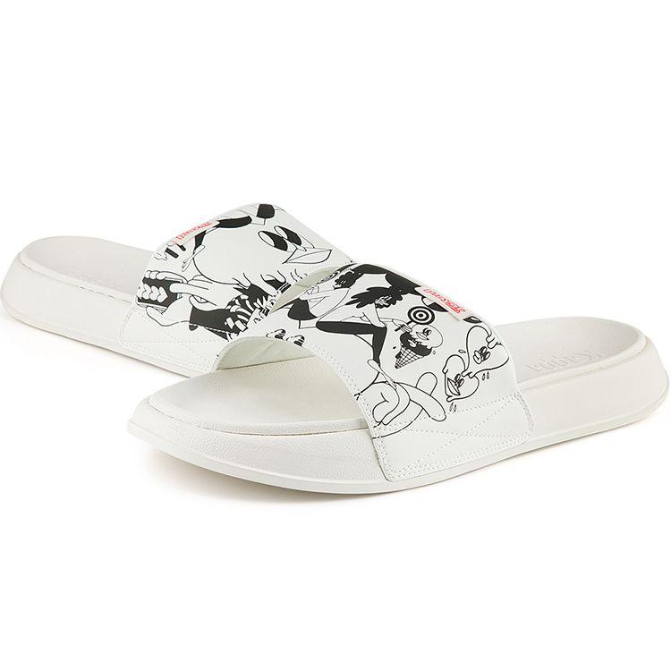 Kappa Lala Company Serie Giocatore Sandali a Ciabatta Comodi con Suola in Gomma Calzature Unisex Bianco K0BX5LT10D-012