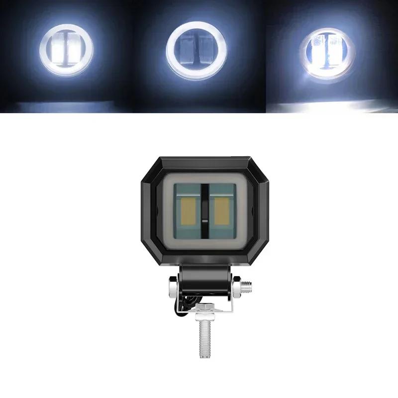 20W Round Wrangler Car Work Light with Aperture Off Road Vehicle Modified Spotlight Motorcycle Light