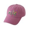 Floral Embroidered Polyester Baseball Cap - Adjustable Sun Protection Casual Hat