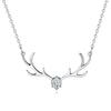 Yilu Road You Necklace Women's Japanese and Korean Fashion Temperament Simple Personality Little Elk Antler Pendant Clavicle Chain Neck Chain