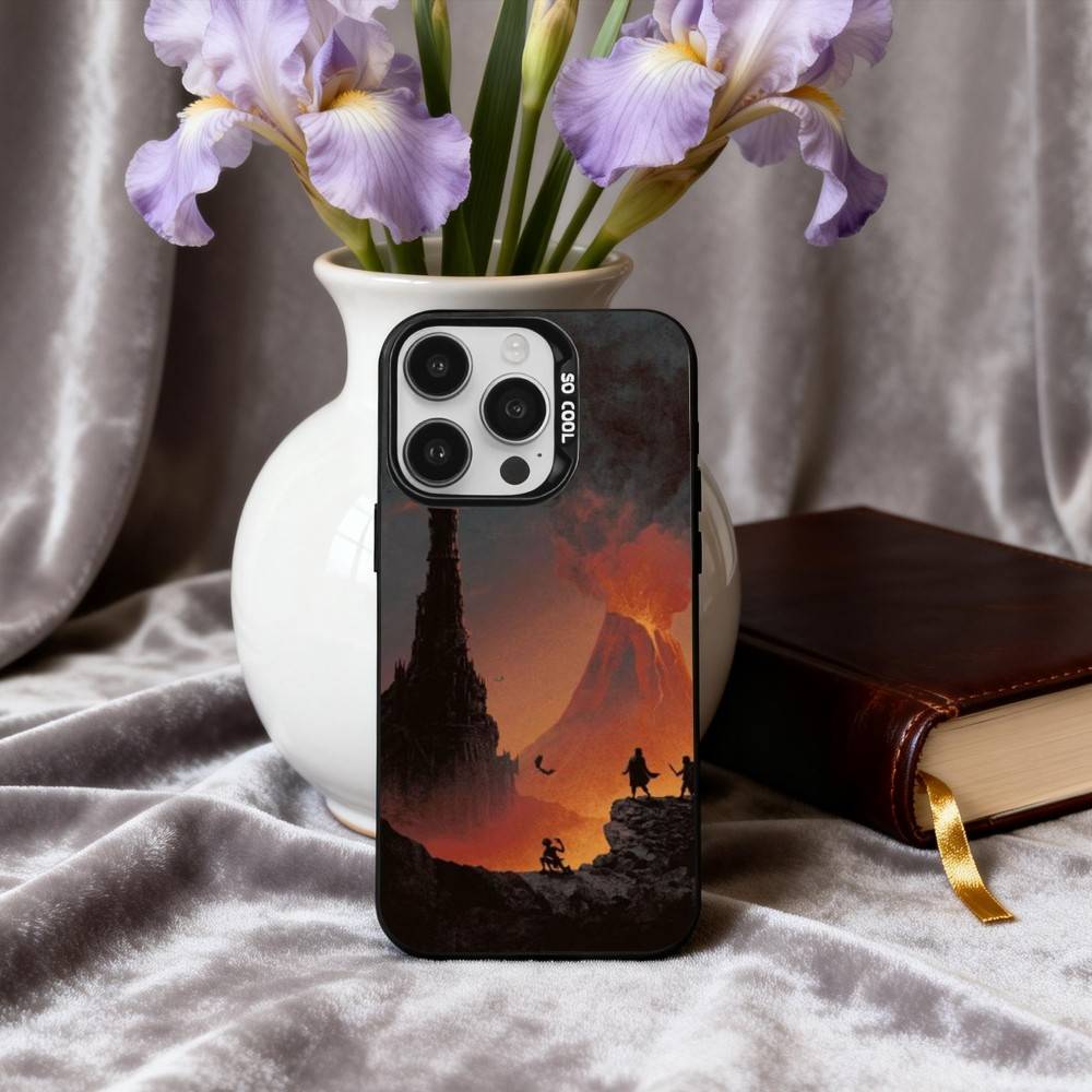 Movie T-The L-Lord-D R-Rings Phone Case For iPhone17,16,15,14,13,12,11 Plus,Pro Max Black Candy silver phone case