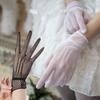 1 Pair  Sale Fishnet Mesh Glove  Women Lady Girl Glove Protection Lace Elegant Lady Style Gloves Black And White
