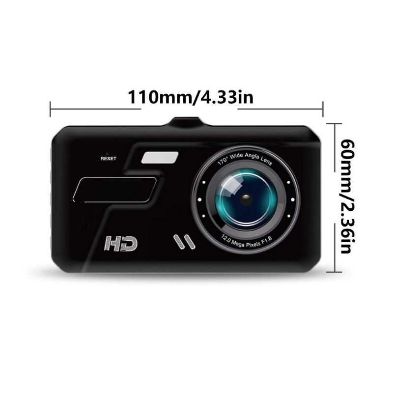 Vehicles Dashboard Camera 4inch Screen Car Driving Reorder High Defination 1080P Support Motion & Collision Detection