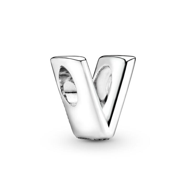 Classic Letter Alphabet A-Z Silver 925 Charm Beads Fit Charms Bracelet  Beads for Women Jewelry Making Gifts