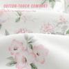 Pink And Sage Green Floral Vintage Shower Curtain,Cottage Core Cotton Shower Curtains For Bathroom,72Wx72H