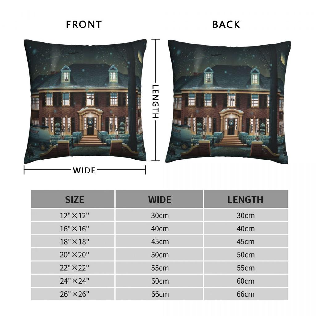Home Alone Square Pillowcase Polyester Linen Velvet Printed Zip Decorative Throw Pillow Case Bed Cushion Cover
