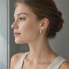 1 Pair Hoop Earrings for Women, Geometric Small Hollow Round Circle Earrings, Minimalist Jewelry Accessories