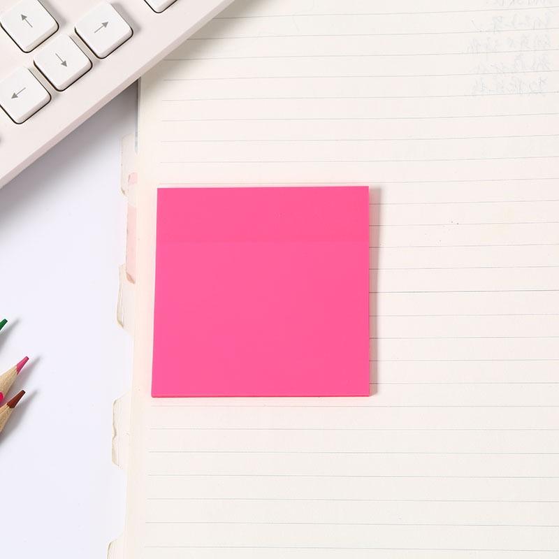 50pcs/set Transparent Sticky Notes Colorful Waterproof Notepad Office Stationery