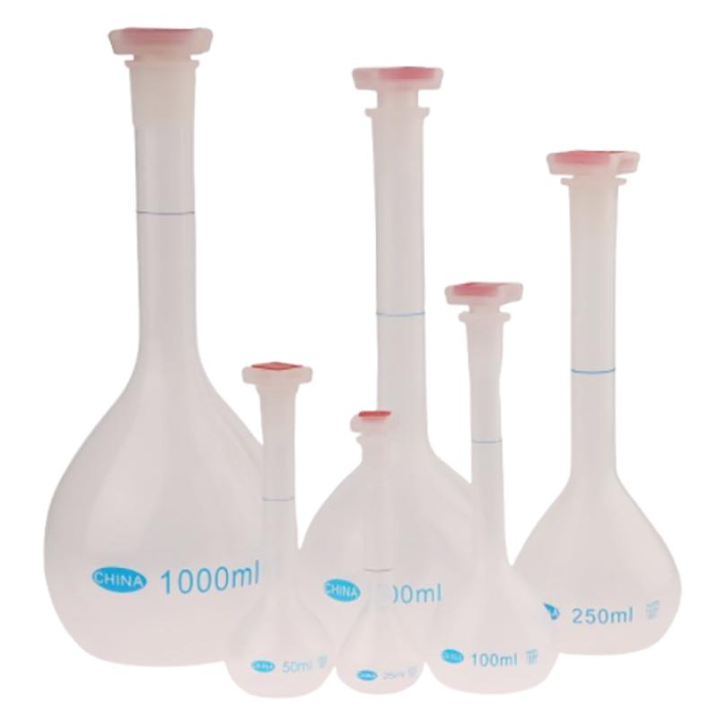 25/50/100/250/500/1000 ml målekolbe med propp lang hals målekolbe gradert flaske for test laboratorieforsyninger