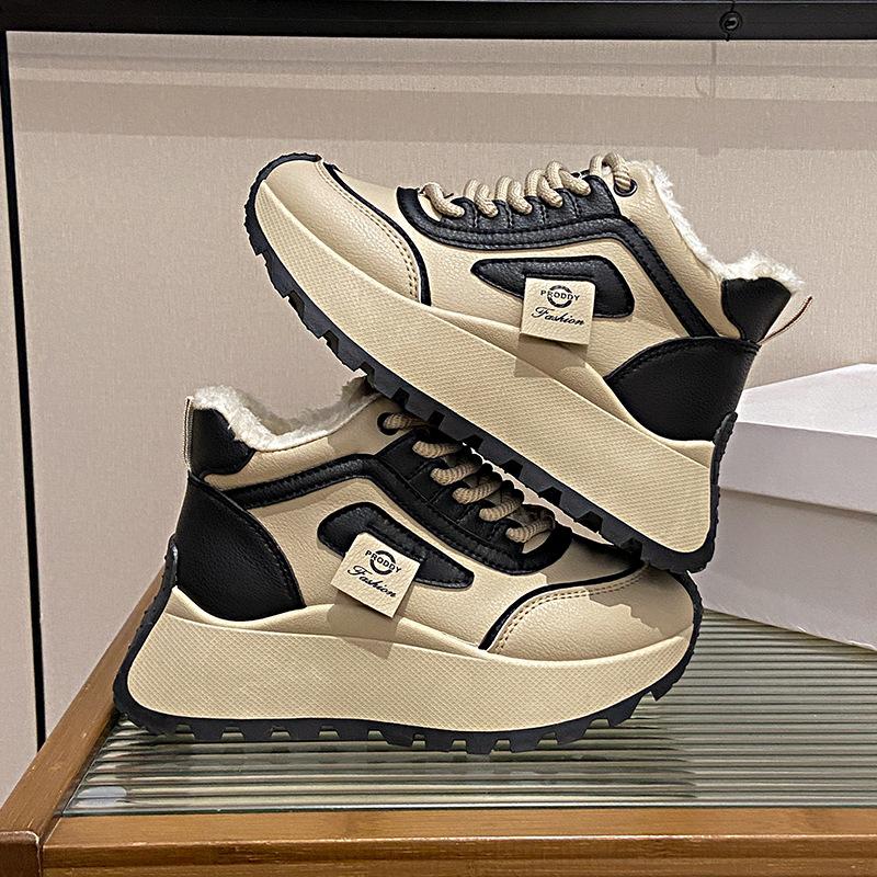 

ins Korean version of the new dad shoes for women 2025 winter student sports running shoes casual shoes platform height increase 25508-2 35
