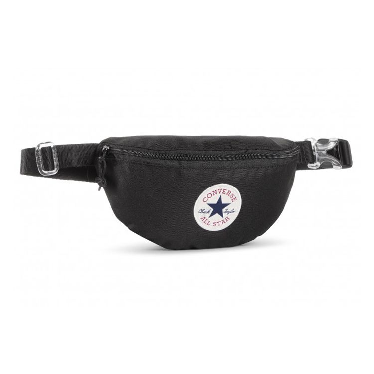 

Converse Sling Pack Zipper Closure Fabric Chest Bag Waist Bag Regular Unisex Couple Style Black Unisex bags 10019907-A05 Black