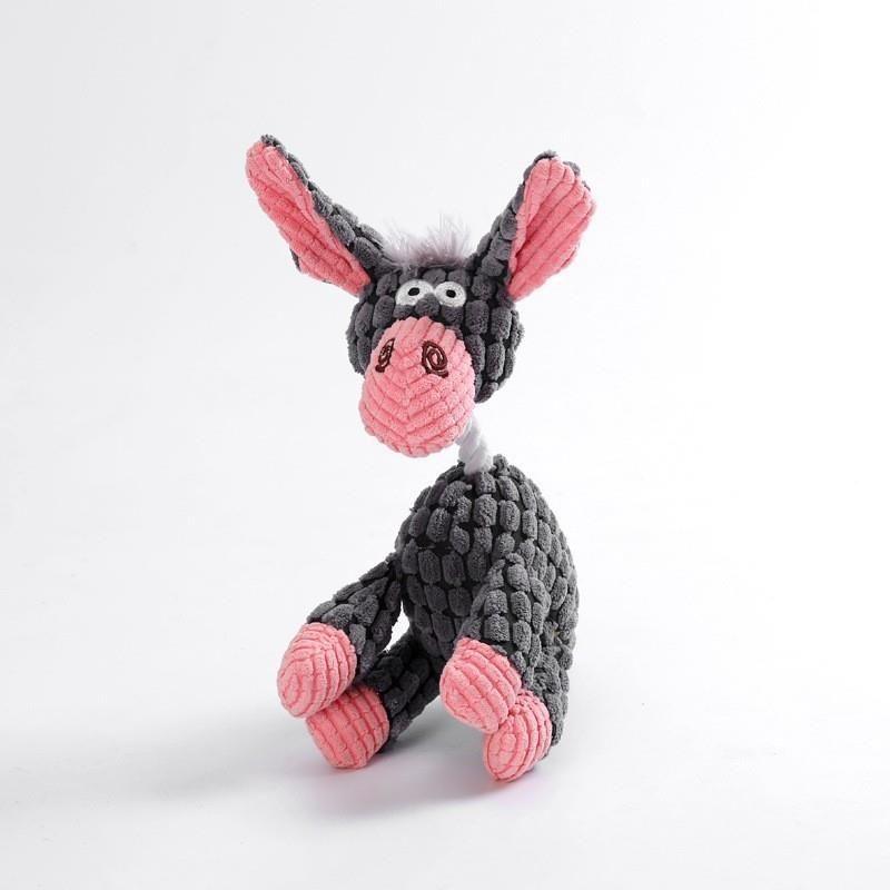 

Pet Toy Bite-Resistant Dogs and Cats Plush Toy Dog Dog Bite-Resistant Grinding Sound Donkey Puppy Pet Supplies Powder ash | &
