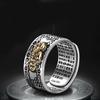 Feng Shui  Mani  for protective Wealth Ring charm Ring Amulet Wealth Lucky Open Adjustable Ring Buddhist Jew