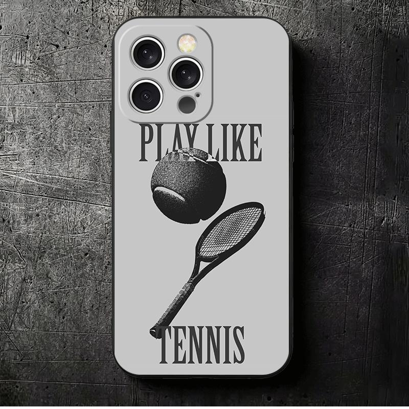 

Tennis Sport Soft Phone Case for iPhone 16 16E 17 Air 15 Pro Max 14 Plus 13 Mini 11 12 7 Black Cover Back Shell iPhone 13 Pro