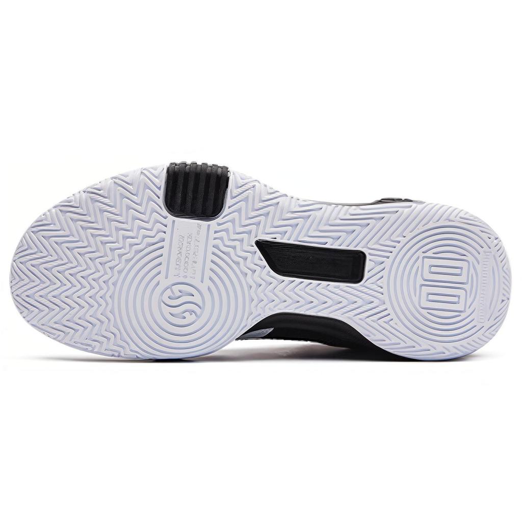 361 Ag Volley Cushioning Slip Resistant Abrasion Resistant Mid Top Basketball Shoes Men's White Black 672131113-2